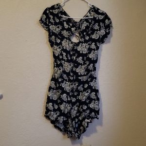 Black, flowery jumper